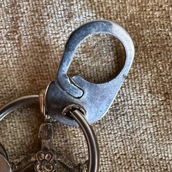 Vintage Key Chain With Destroy Tag, Wells Fargo and Scales of Justice Charms - Picture 5 of 9